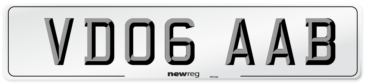 VD06 AAB Number Plate from New Reg